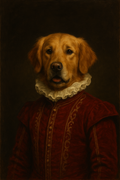 renaissance pet portrait