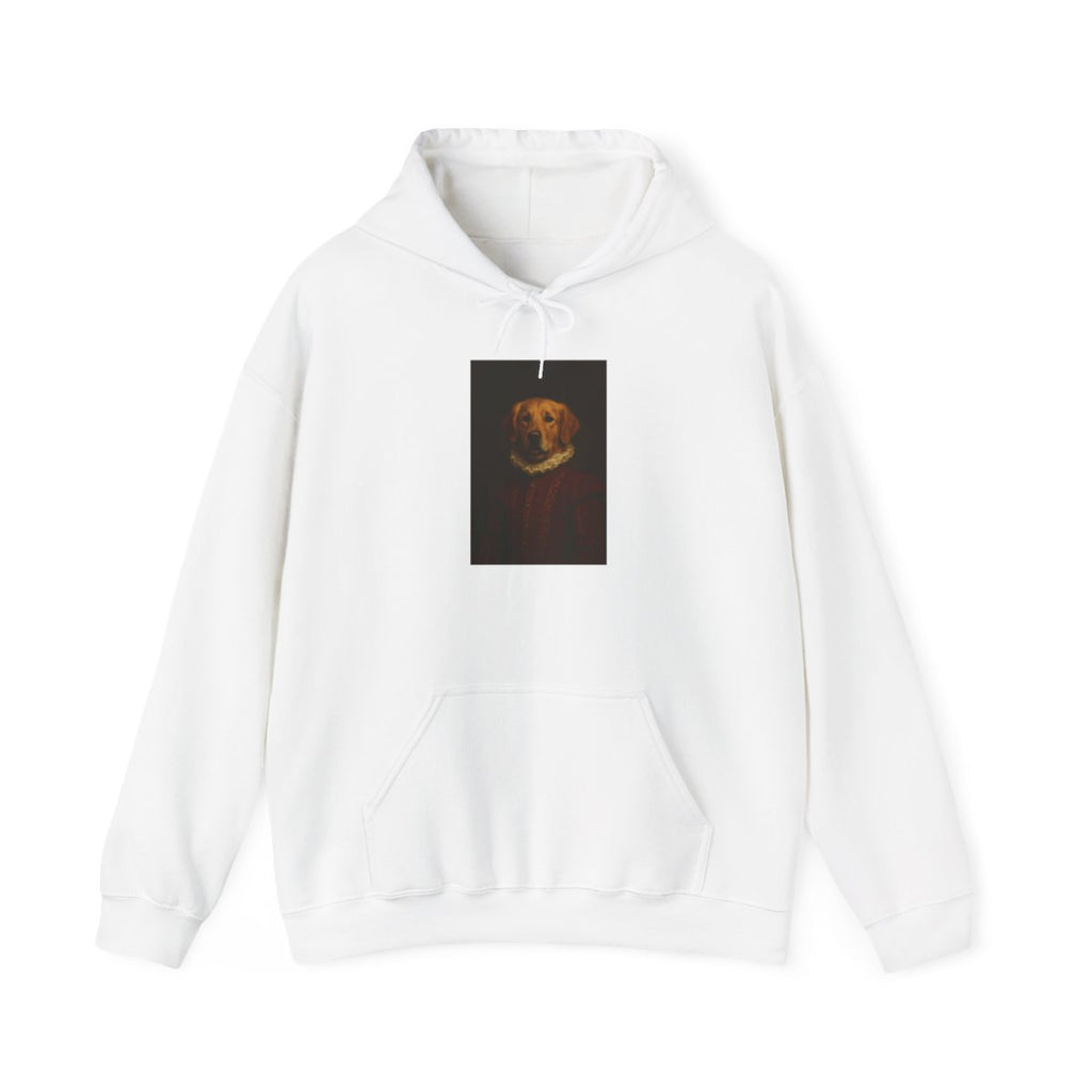 Custom renaissance pet portrait hoodie, front