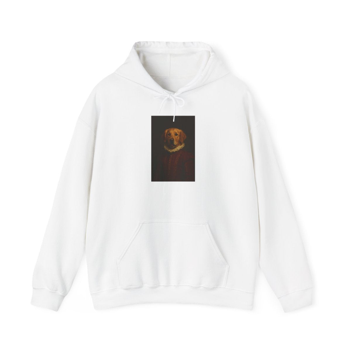 Custom renaissance pet portrait hoodie, front
