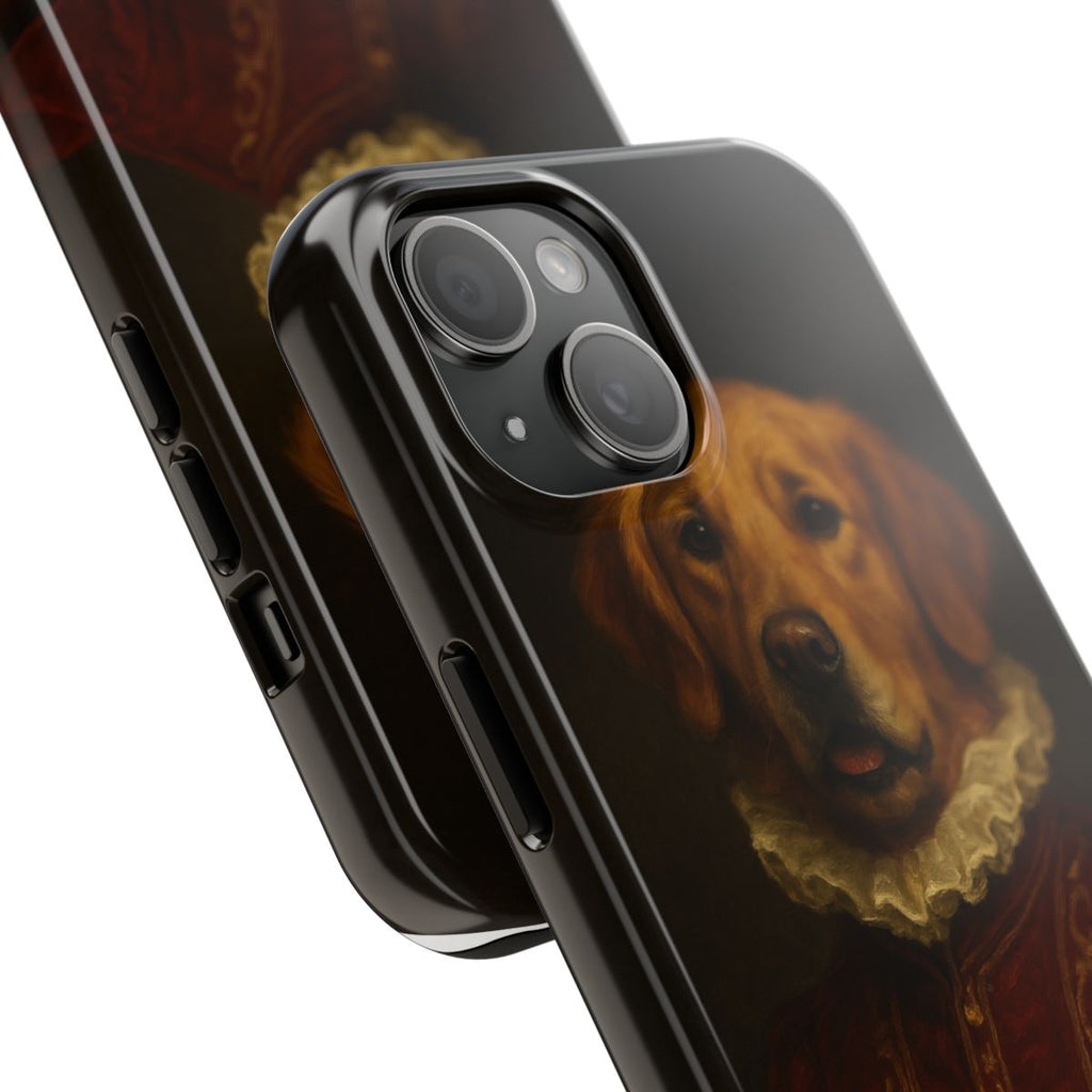 Pet portrait phone case, print detail close-up