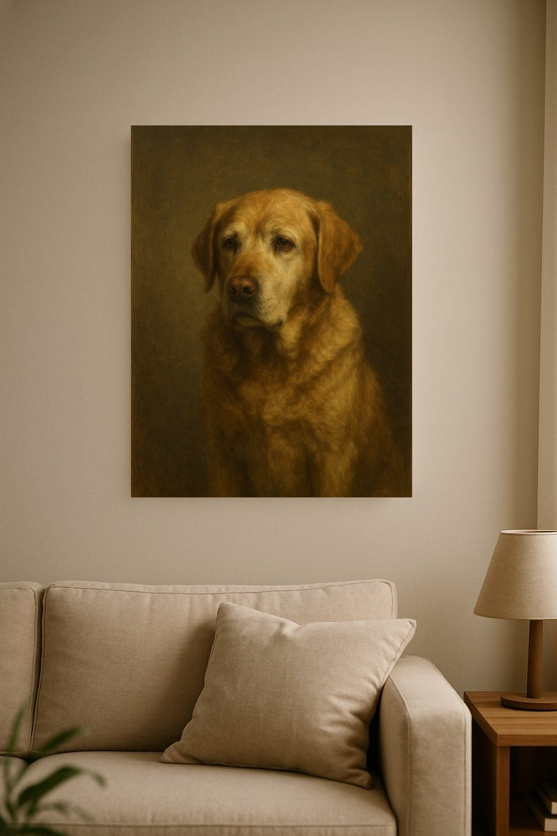 In Memoriam pet portrait on gallery-wrapped canvas