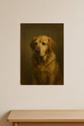 In Memoriam pet portrait poster print on a wall